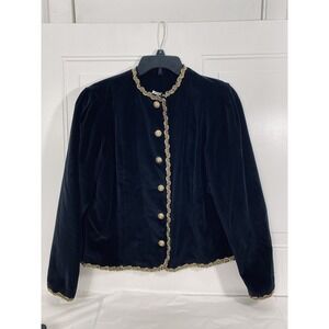 Vtg nwot J Jill 10 black velvet top jacket USA made Dressy Holiday Party